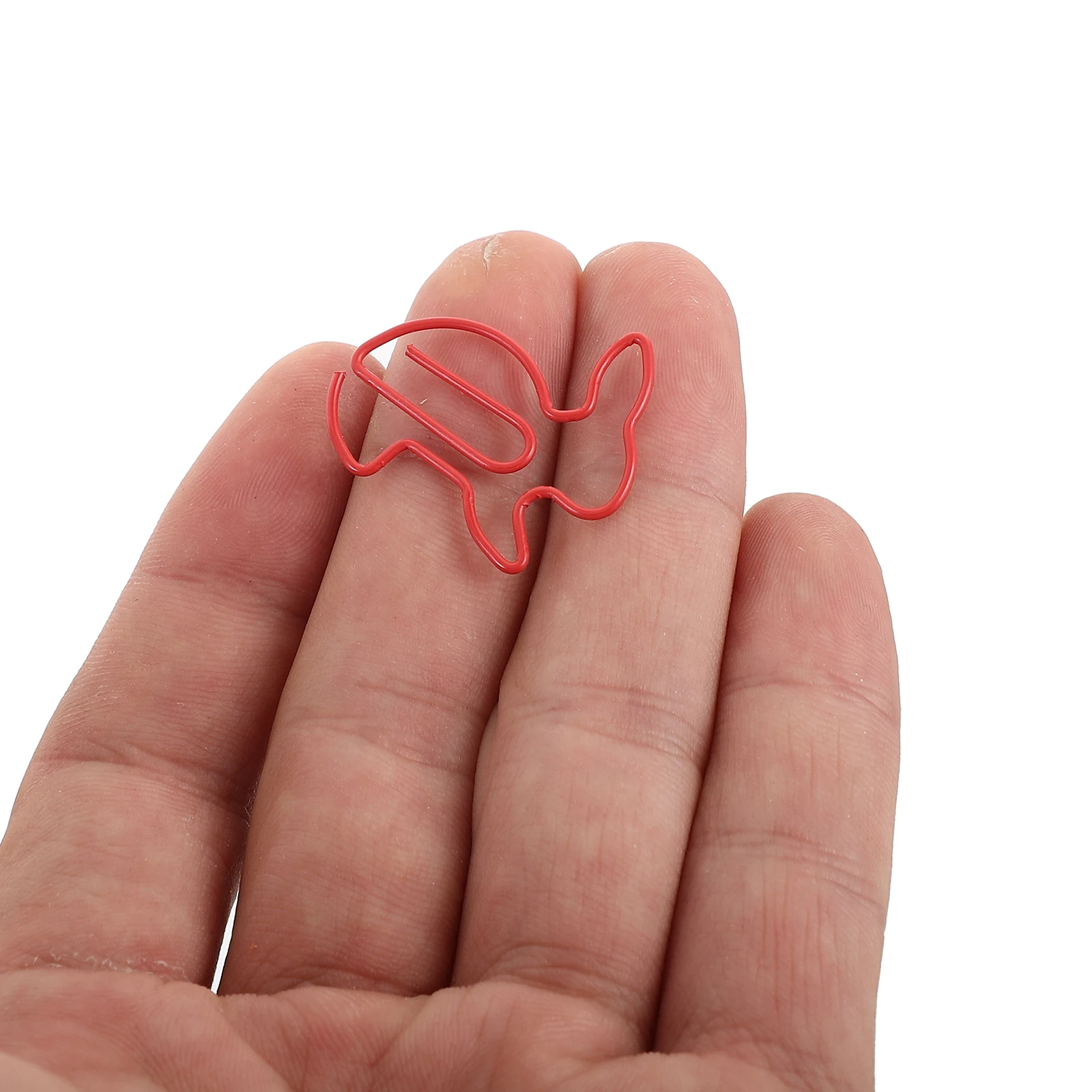 

20pcs Metal Rabbit Paper Clips Creative Office Supplies Bookmark Pins Desk Organizers Bunny Shaped Accessories