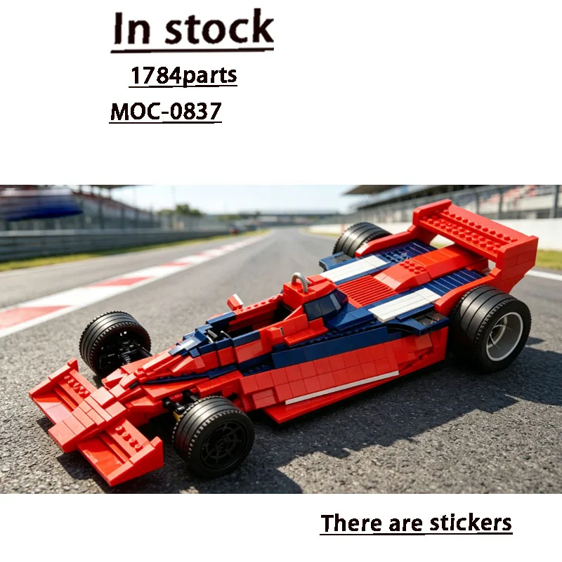 MOC-0837 Red City Sports 1:8 Iconic Supercar Racing Brick Model 1784 Parts Creative New Year Educational Holiday Toy Gift