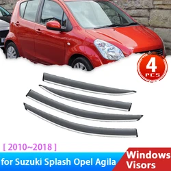 Windscreens for Suzuki Splash Opel Agila 2010~2018 XB EX Accessories Car Window Visors Cover Rain Eyebrow Guards Wind Deflectors