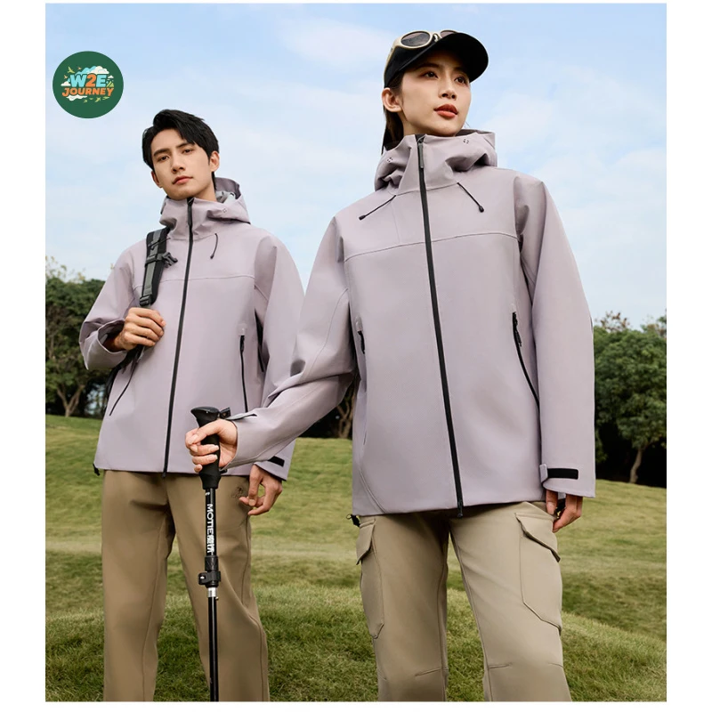 W2EJOURNEY EU US Size Luxury Quality Windbreak Jacket 3 In 1 Unisex Windproof And Waterproo Hard Shell Jacket