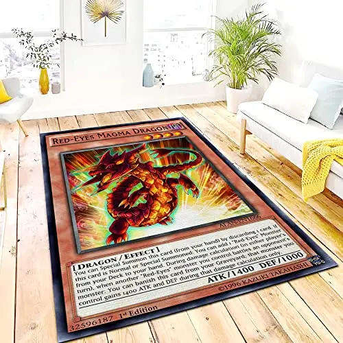 

Card Gamer Decor Living Room Rug Area Rug Game Room Computer Chair Floor Mat Teen Bedroom Furry Rug Boy Gift Cyberpunk Anime Rug