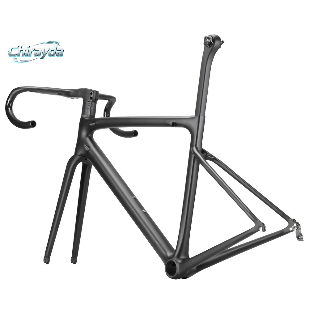

Chirayda 2025 Aero Lightweight Carbon Road Frame 787g T1100 Toray Carbon Fiber Rim Brake Internal Cable Routing Road Bicycles