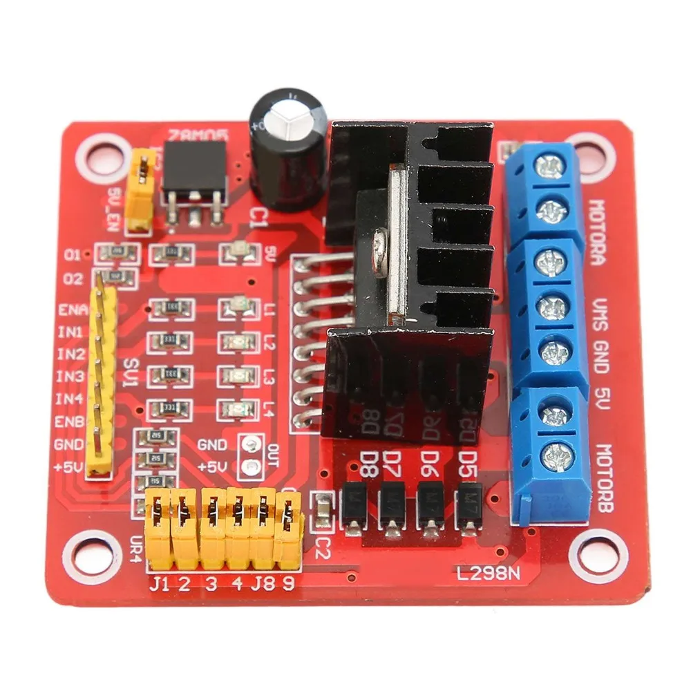 L298N Stepper Motor Driver Module Dual H Bridge 5V-35V Dual H Bridge Motor Driver Compact Size 2A Motor Driver Controller Board