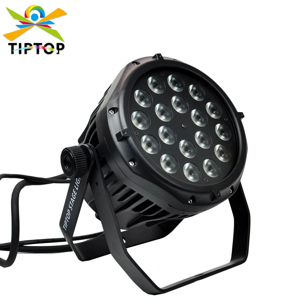 

TIPTOP IP65 Waterproof 18x12W RGBW Led Par Light Party Disco Stage Smooth Wall Washer Toughened Glass Cover Live DJ Disco Show