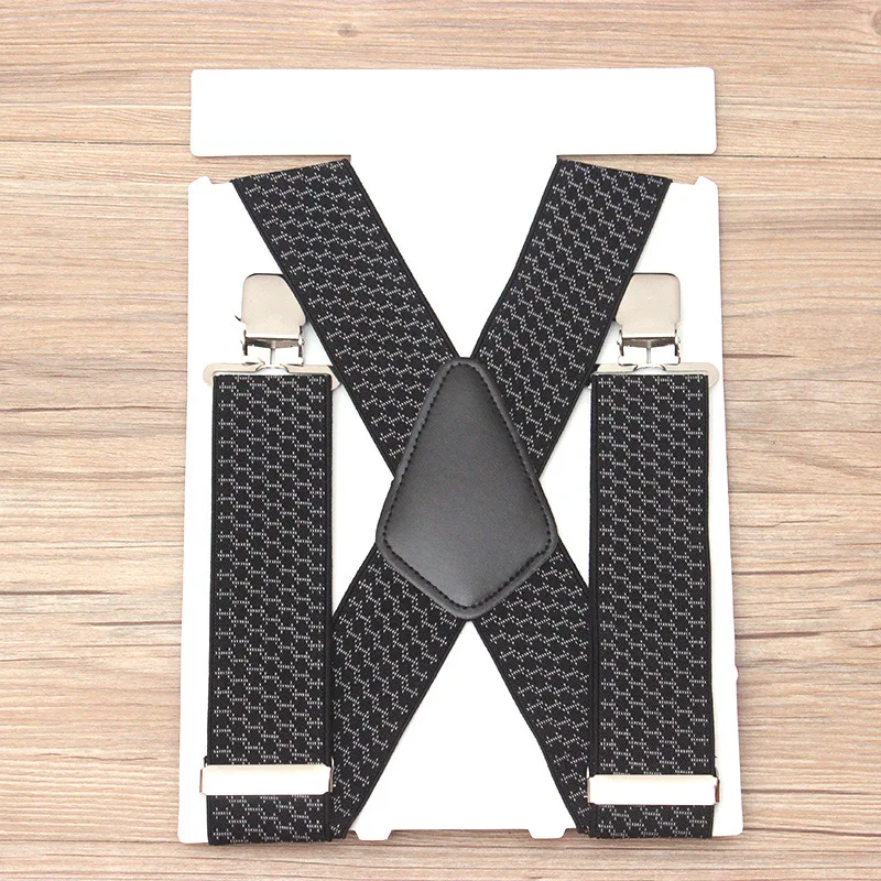 Adult suspenders 5cm4 Clip X-type Men's Elastic Widened Trousers Suspenders Clip OutdoorTravel Straps Belt for Men Braces 아기 멜빵