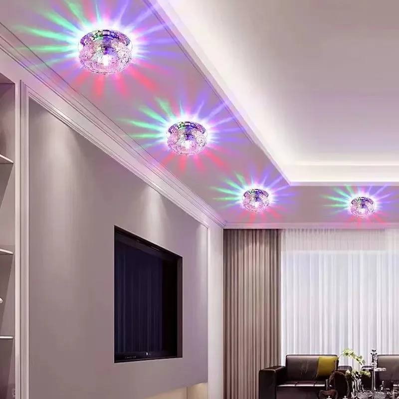 LED Crystal lamp Embedded ceiling light For Home living room corridor Decorative ceiling lamp Porch balcony Indoor lighting image 3
