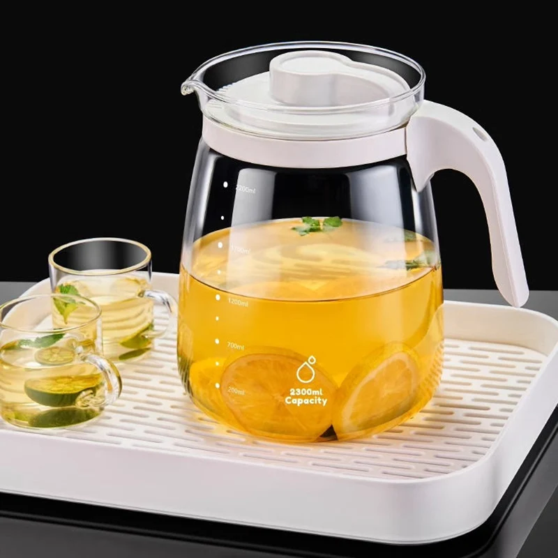 GIANXI Summer Large Capacity Refrigerator Tea Kettle Tea Separation Cold Kettle Glass High Temperature Flower Teapot Brewing Tea