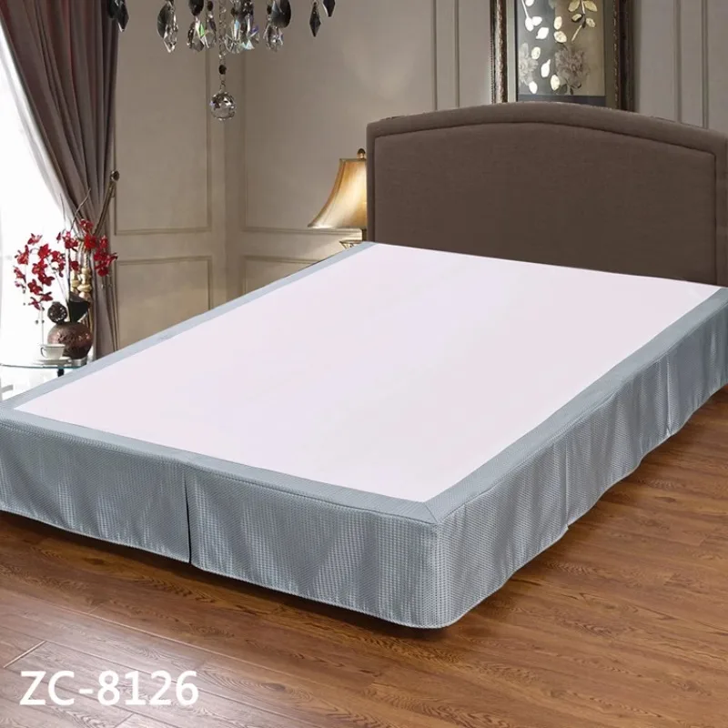 Hotel Bed Skirt Hotel-quality Soft Bedding Solid Color Queen Bed Skirt with Easy Fitting 25cm Tailored Drop Fade for Bedroom