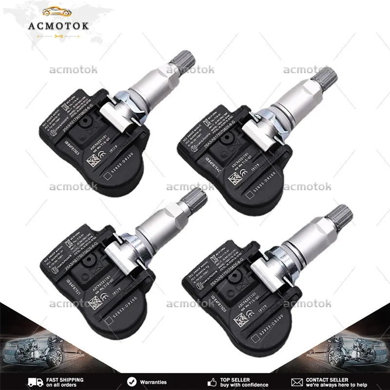 

4X TPMS 433MHz 52933-D9100 52933-D4100 Tire Pressure Monitoring System FOR Genesis G80 Hyundai Elantra Santa Fe Kia Niro Soul