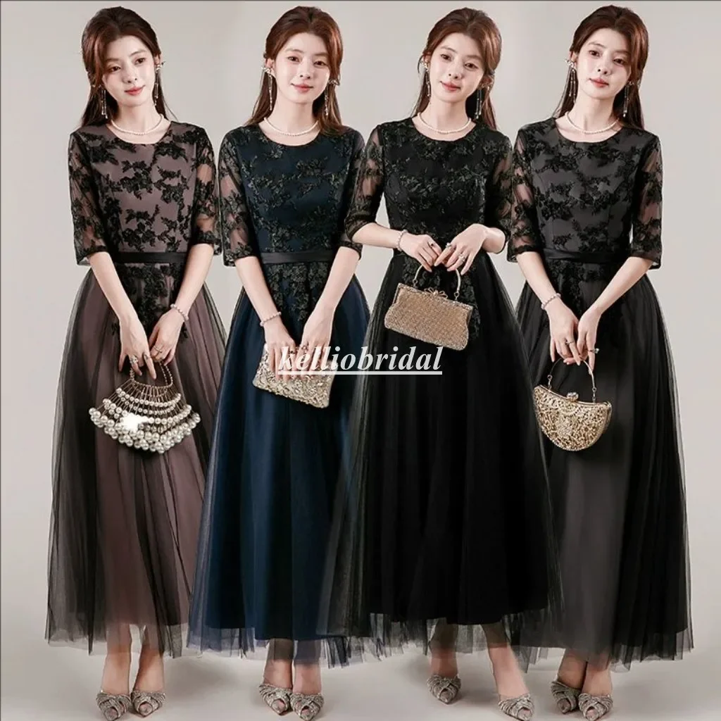 

Customized Mother of The Bride Dresses With Half Sleeves Round Neckline Aline Women Occasion Party Dress YSM190