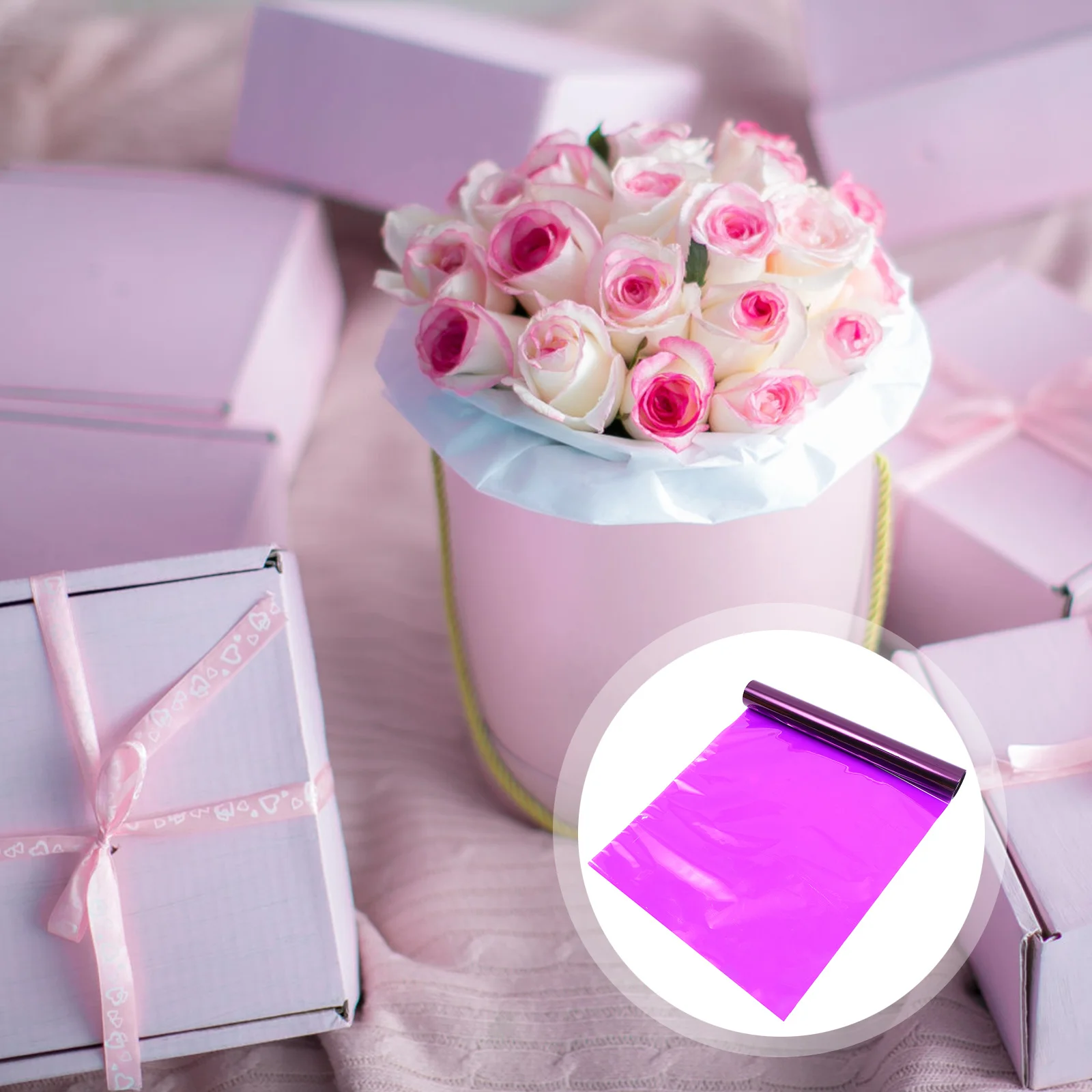 

Cellophane Wrap Roll Gift Packaging Material High Density Odorless Durable for Flowers Baskets Gifts Food Craft Packing Film