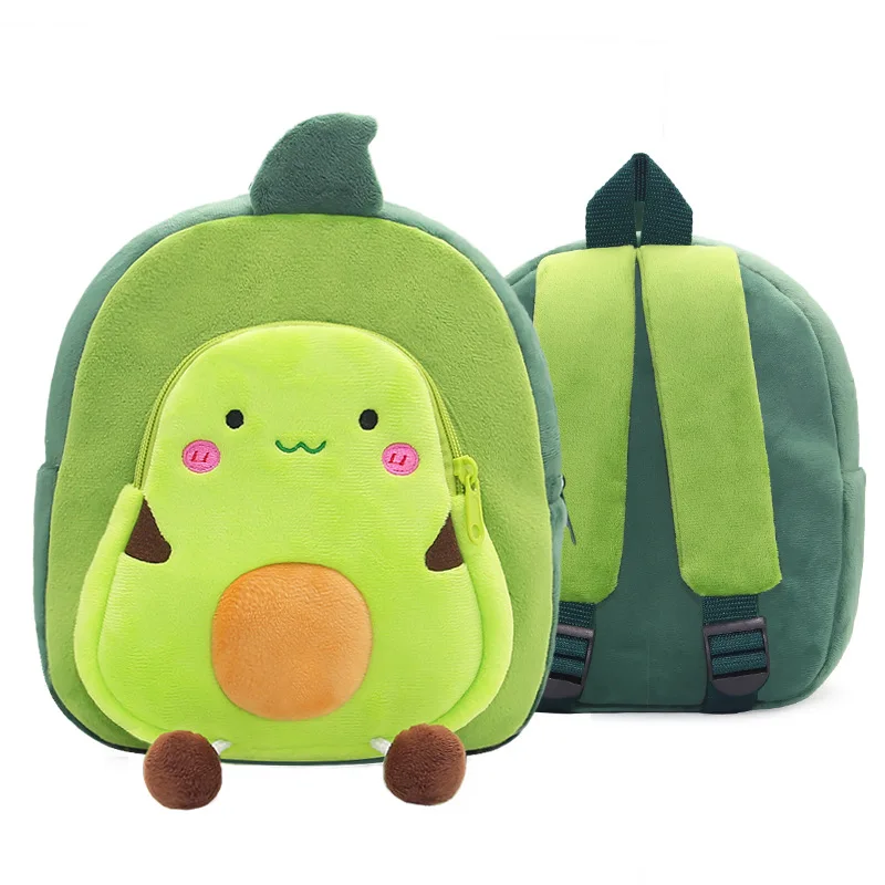 2-4 anni di frutta asilo zaino cactus avocado zaini borsa da scuola per bambini ragazzi ragazze cartone animato peluche zainetto regalo per bambini