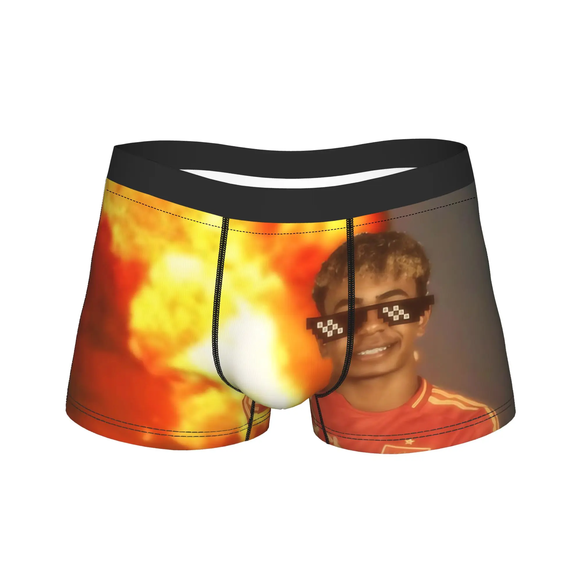 Men's Yamals Funny Meme Long Underwear Spanish Football Sexy Boxer Briefs Shorts Panties Male Breathable Underpants M-XXL