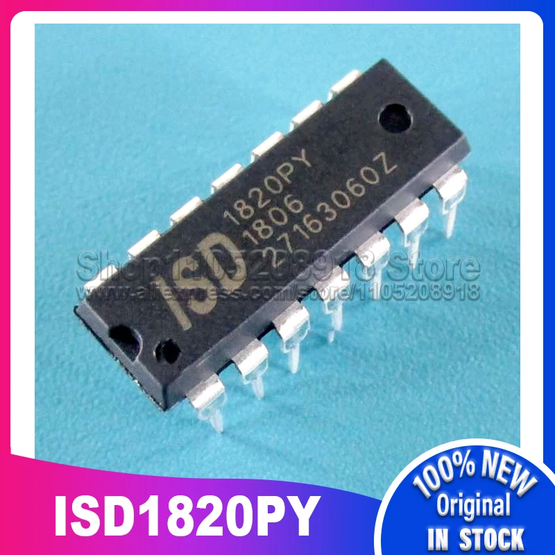 10~50PCS/LOT ISD1820PY 1820PY ISD1820 DIP-14 100% New Spot stock