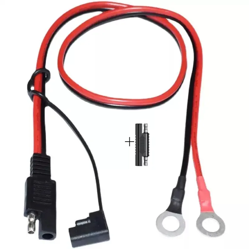 MC4/M3-10 Terminal to SAE Quick Extension Cable Motorcycle Battery Charger Adapter Wire with Optional Fuse Protection 12AWG