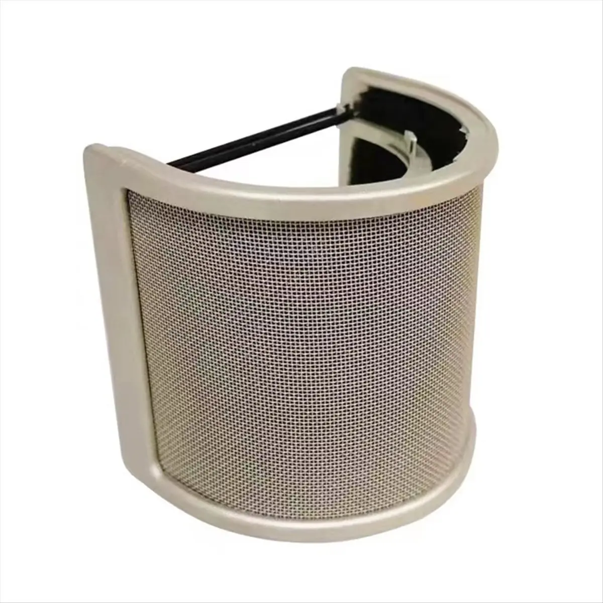 A14G Condenser Microphone Blowout Screen U-Shaped Windscreen Cover Shield Ideal for Streaming & Recording Gold