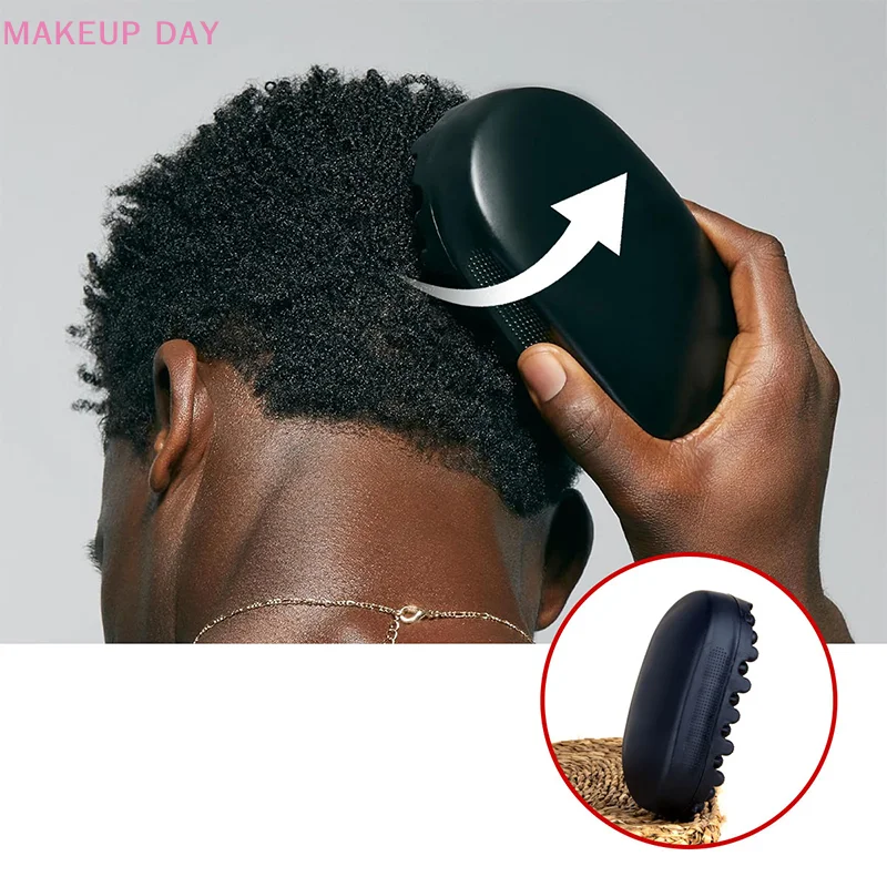 Portable Hair Twist Comb Washable Durable Curly Rubber Curling Brush Beauty Hair Pineapple Head Men'S Hair Cleaning Tool