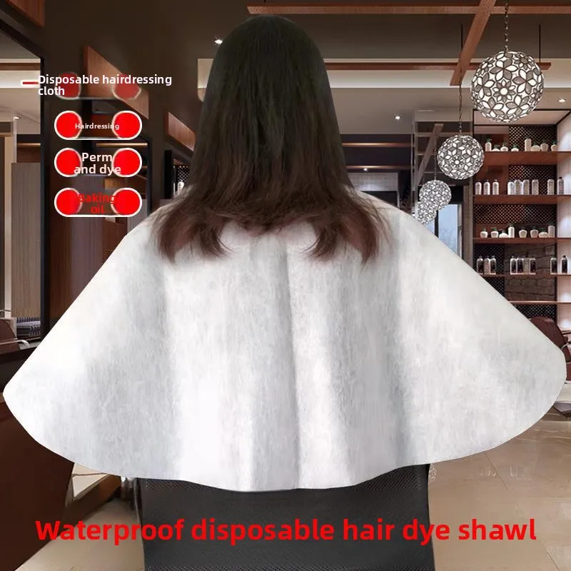 50개입 살롱 전용 일회용 염색 케이프 부직포 방수 케이프 헤어 펌 염색 및 헤어 케어 오일 트리트먼트용