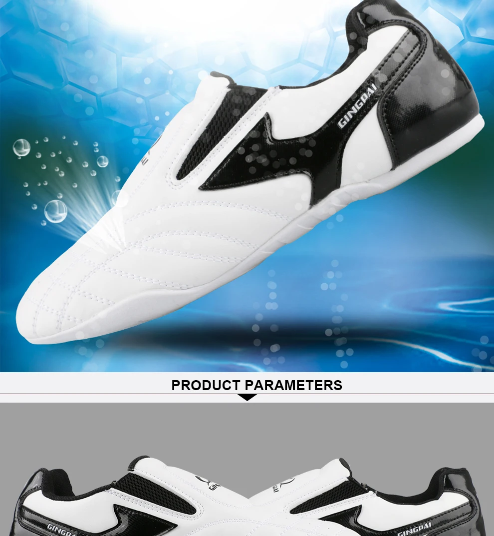 Weiße atmungsaktive Taekwondo-Schuhe, Karate, Kung Fu, Wrestling, Kampfsportschuhe, Erwachsene, Kinder, rutschfeste, weiche Oxford-Sohlen, Turnschuhe – Detail 7