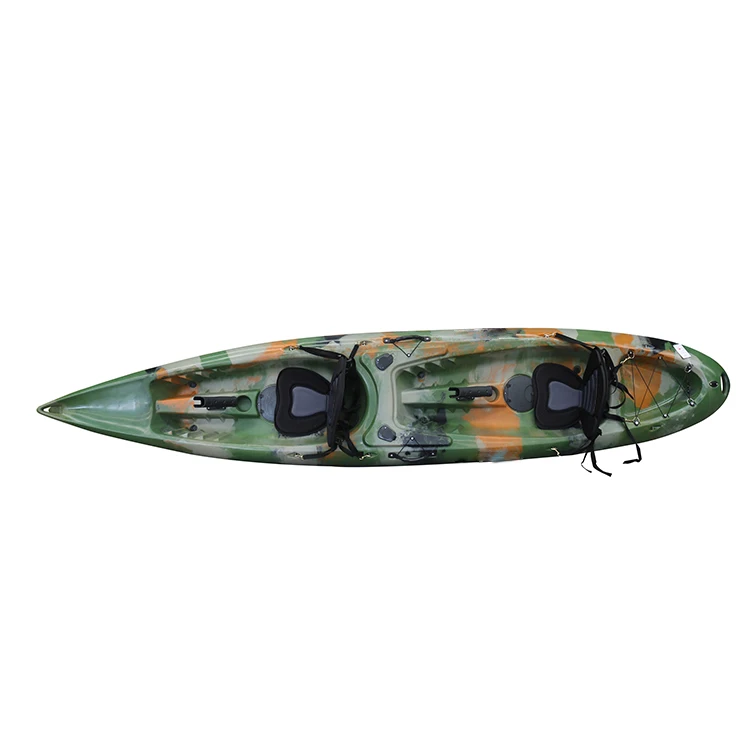 Baikal OEM 12 Ft. Plastic Sit Tandem Kayak Ocean & Lake Fishing Boat With Stand 2-Person Kayak For Leisure And Fishing