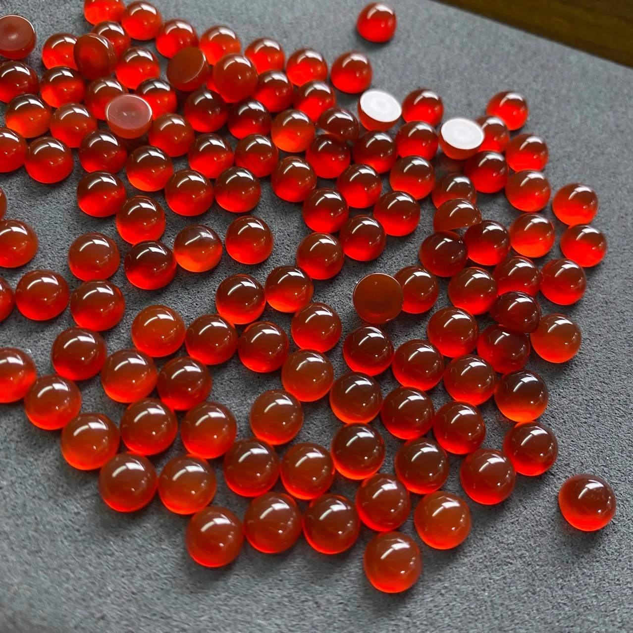 

1mm-14mm Natural Red Agate Stones Flat Round Cabochon Agate Gemstone
