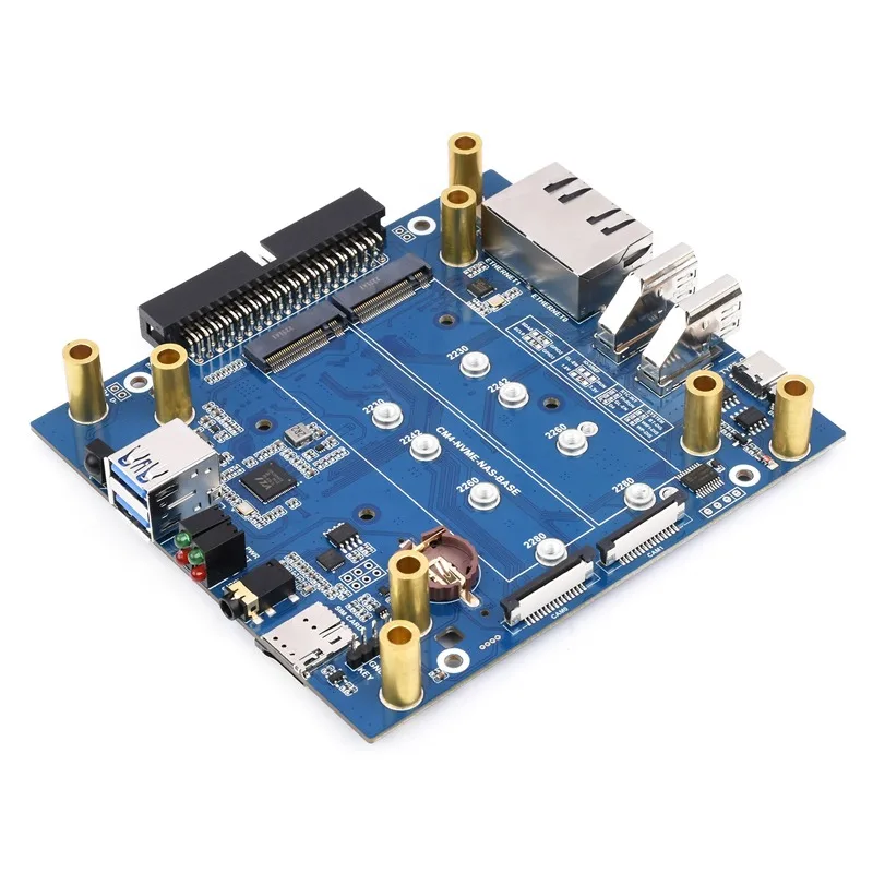 Hot Raspberry PI CM4 Compute Module Baseboard Network Storage Server NAS Host Dual Gigabit Network Port Expansion Board