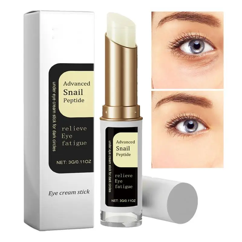 Snail Peptide Eye Cream stick reduce Dark Circles Eye Bags Firming Eye Brightener Anti aging nourishing moisturize Eye Cream