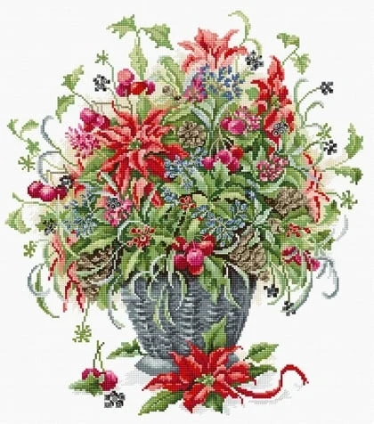 

DIY needle work November Flowers 45-49 Cross Stitch Set Counted Cross Stitch Kit 28ct 14ct 32ct Metallic aida