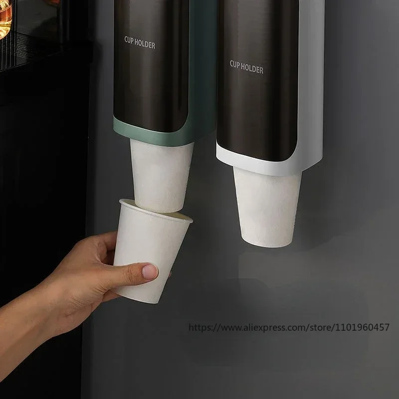 Self-designed Simple Automatic Cup Dispenser Water Dispenser Paper Cup Holder Disposable Paper Cup Holder Storage Rack