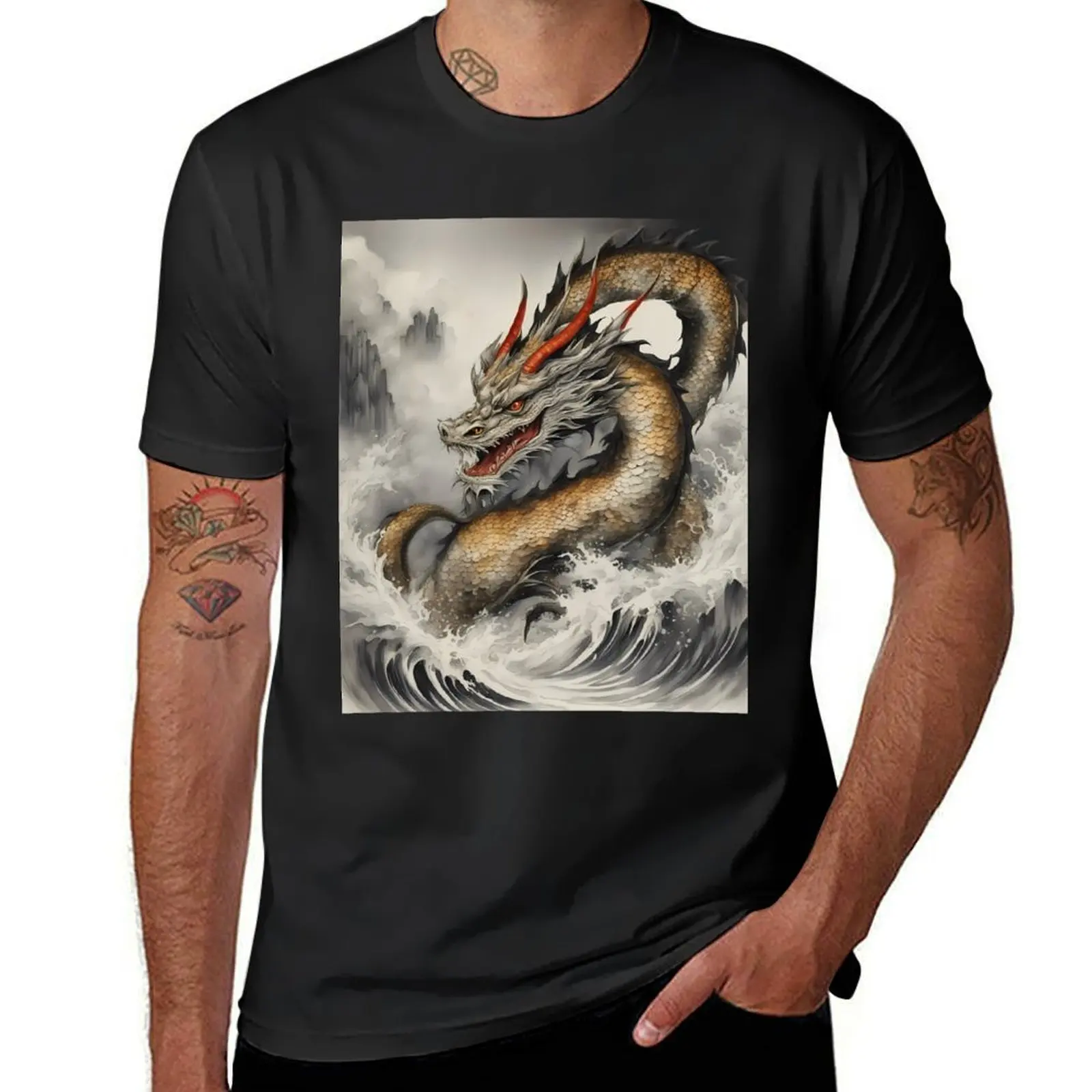 

Water Dragon T-Shirt summer clothes tees cute tops funny t shirts for men