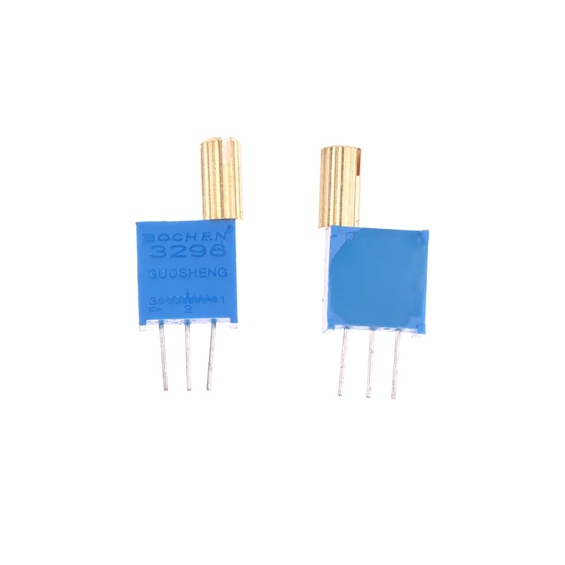 5PCS 3296W Multi-turn Potentiometer ปรับได้ 1K2K5K10K20K50K100K200K500K1M เพลาโลหะยาว
