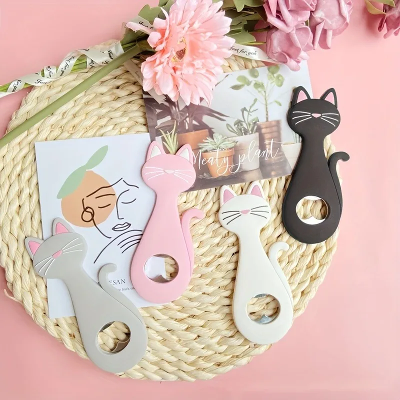 1pc Magnetic Refrigerator Bottle Opener Cartoon Beer Bottle Opener Cat Magnetic Refrigerator Decoration Fridge Magnet Opener