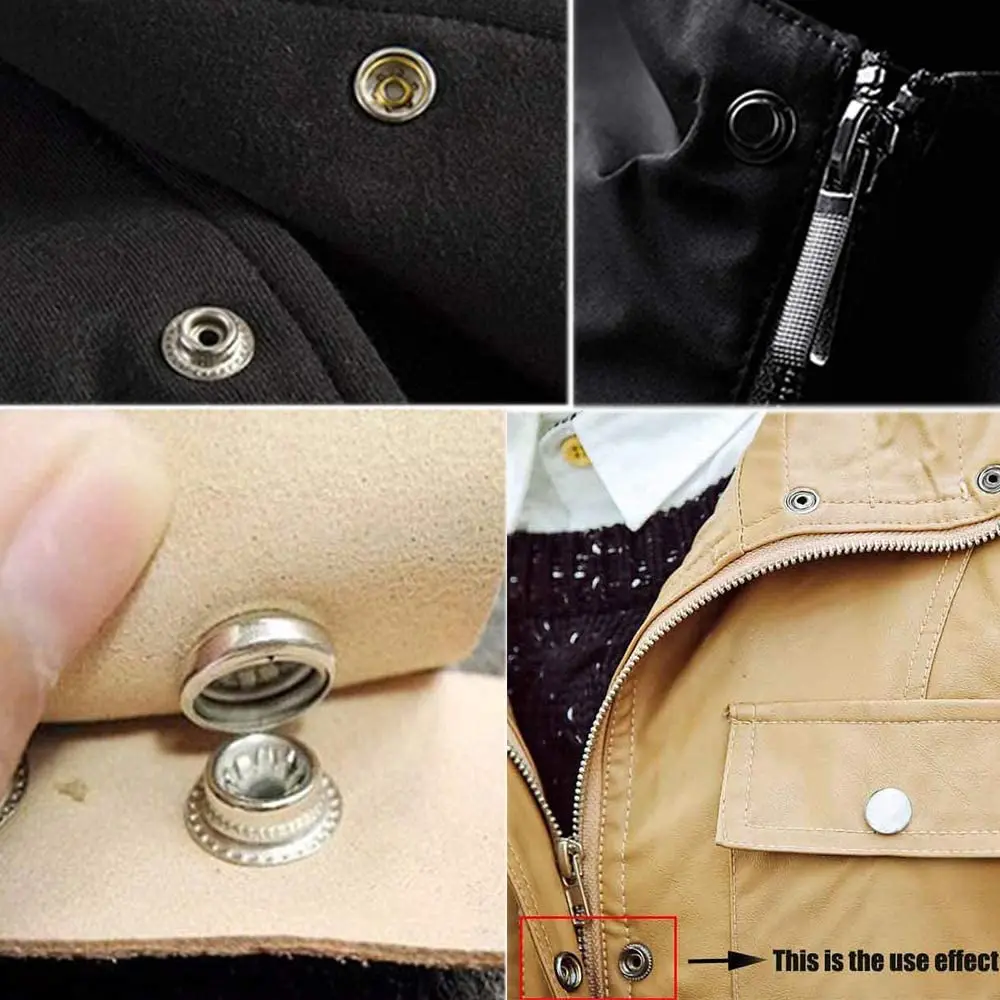 103pcs Stainless Steel Canvas Snap Fastener Kit With Tools Snap Fastener, Used For Boat Cover, Sewing Leather, Tent