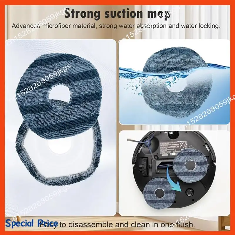 

ABIY для Eufy Vacuum Omni C20, запасные части, основная боковая щетка, мешки для пыли, подушечки для швабры, фильтры Hepa, комплект аксессуаров