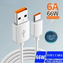 6A 66W Type C Cable Micro USB to Type C Super Fast Charging Data Wire Line for Samsung Xiaomi Huawei 60 Mobile Phone charge Cord