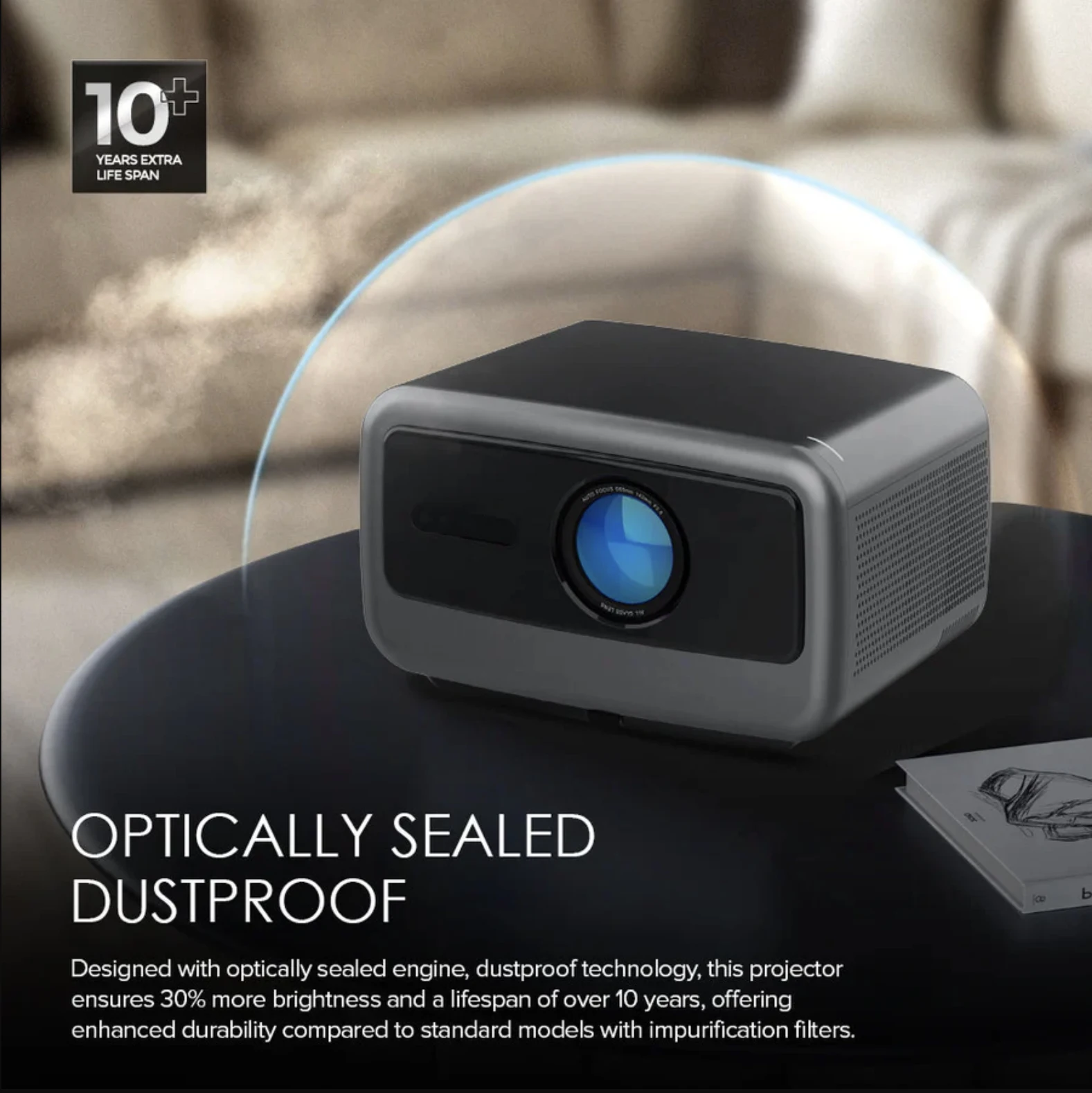 Newest Home Theater Projector 300 Inch Large Screen Native 1080P 4K Support Android 12.0 Beamer with Hi-Fi Speaker