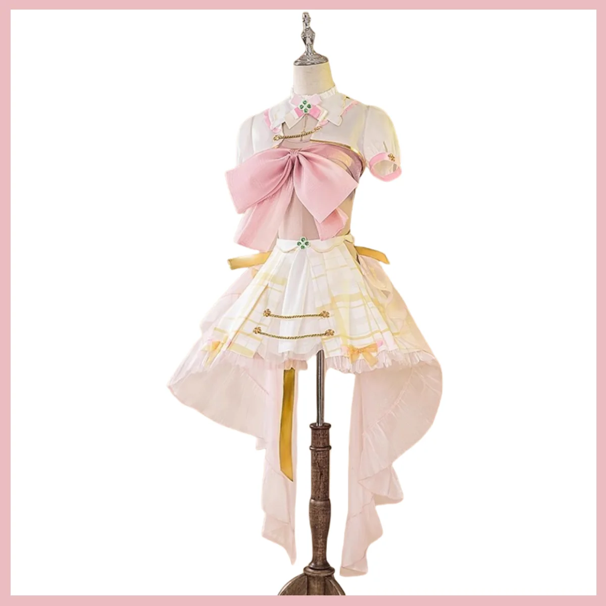 ZanTaffy-Costume de Cosplay Virtuel pour Femme, Jupe Lolita Rose, Robe de Soirée, Chapeau, Combinaisons Sexy, Carnaval Mignon Trempé