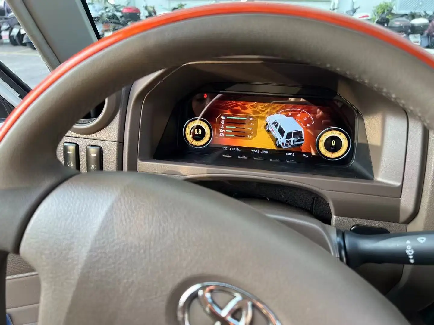 لتويوتا لاند كروزر LC70/76/78/79 2007-2024 سيارة الرقمية العنقودية أداة افتراضية عداد السرعة 12.3 "LCD لوحة القيادة