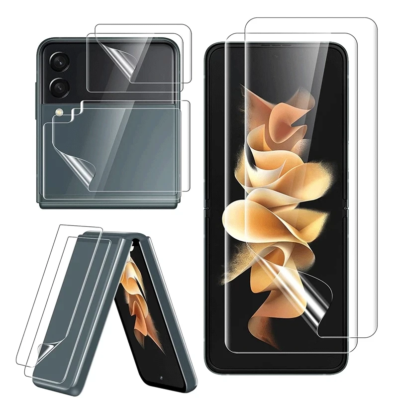 4IN1 For Samsung Galaxy Z Flip4 Flip3 5G Flip 4 3 ZFlip4 ZFlip3 Hydraulic  Hydrogel Film Protective Screen Protector Cover