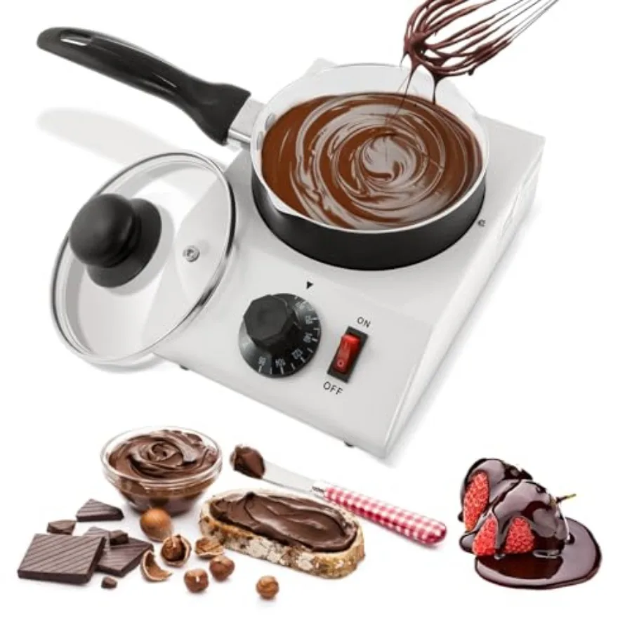 

WICHEMI Chocolate Melting Pot Chocolate Tempering Machine Commercial Electric Chocolate Melter Fondue Pot for Chocolate Butter