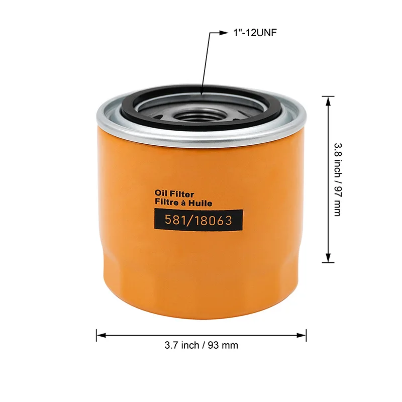 581/18063 58118063 Hydraulic spin-on filter compatible with 214E 4CX 940 models