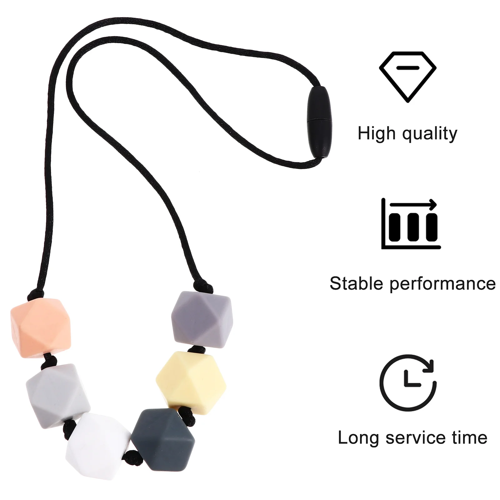 قلادة تسنين للرضع من السيليكون، تصميم خفيف الوزن قابل للإمساك يهدئ قرحة اللثة لمرحلة المولي للأطفال حديثي الولادة