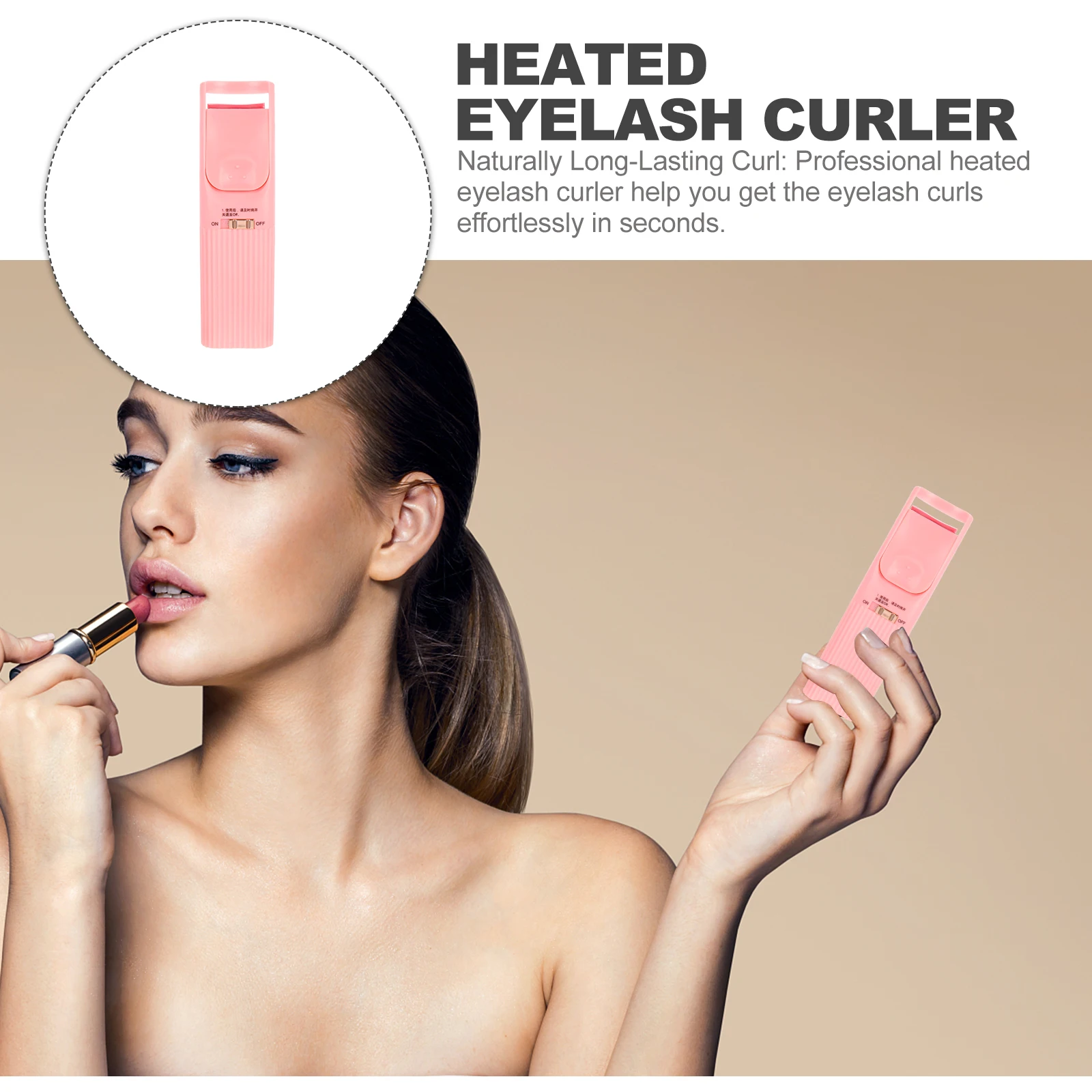 

Electric Eyelash Curler Heating Curling Machine Heated Lash Curlers Fast Heating Premium Material Safe to Use Long Lasting Curl