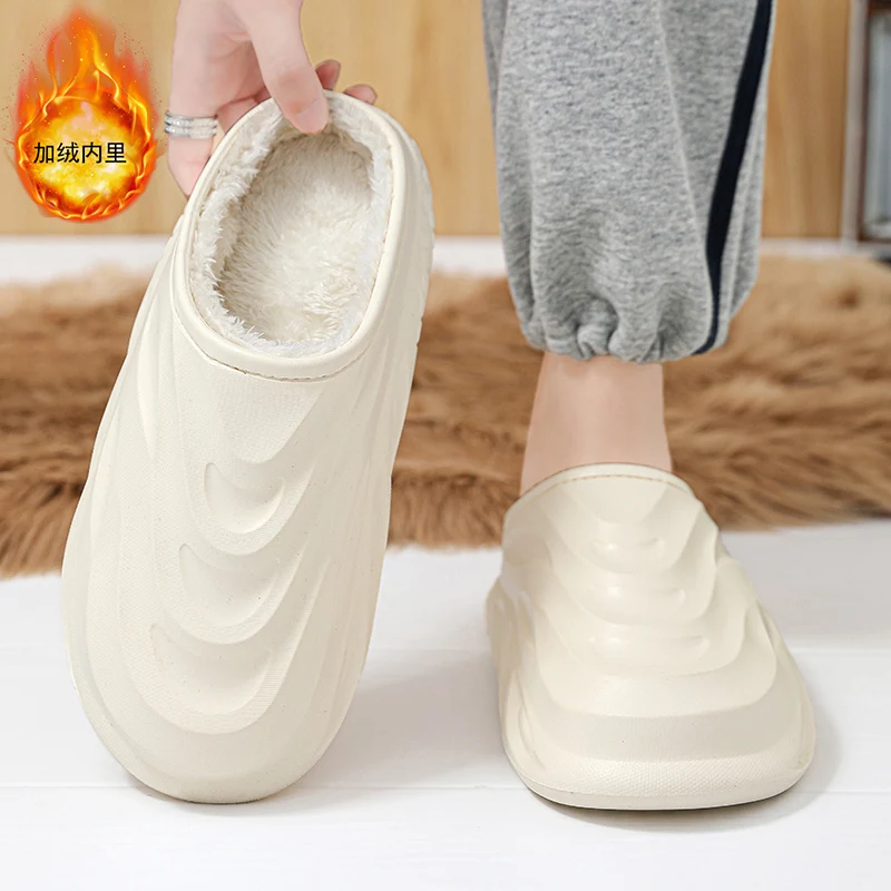 Slippers Voor Mannen Unisex Schoenen Voor Mannen Indoor Slippers Huishoudelijke Katoenen Slippers Katoen Zacht En Comfortabel Anti-Slip Waterdicht