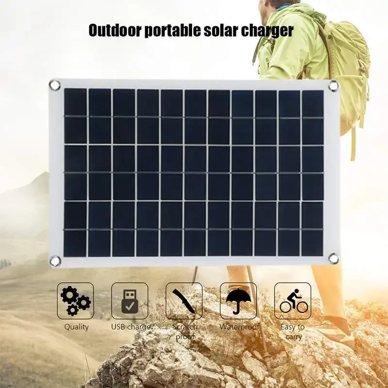 100W 12V Solar Panel 10-100A LCD Display Controller Solar Cell DIY Cable Waterproof Outdoor Car RV Rechargeable Power System