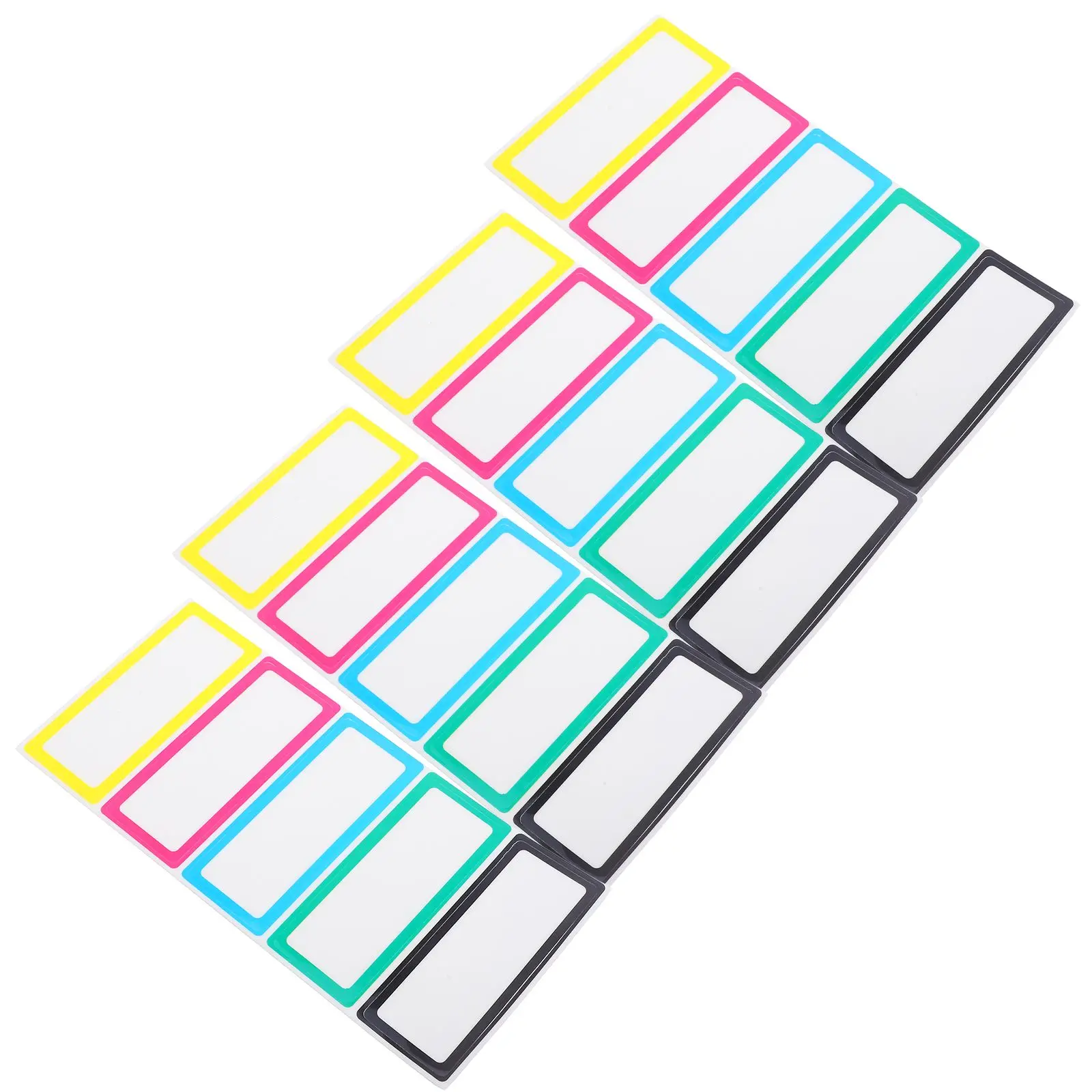 

20 Pcs Dry Erase Labels Reusable Sticky Name Tags Nano Glue Food Storage Jar Labels Erasable Stickers Office School Supplies