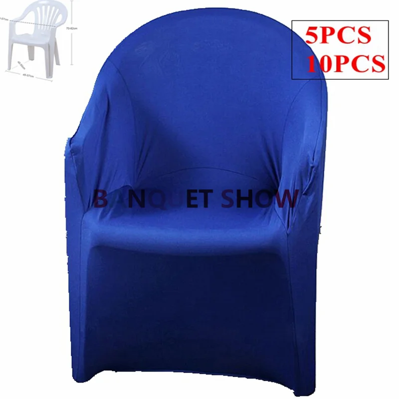 

Royal blue Arm Lycra Spandex Chair Cover Plastic Arm Chair Wedding beach Stretch Beach Chair Covers