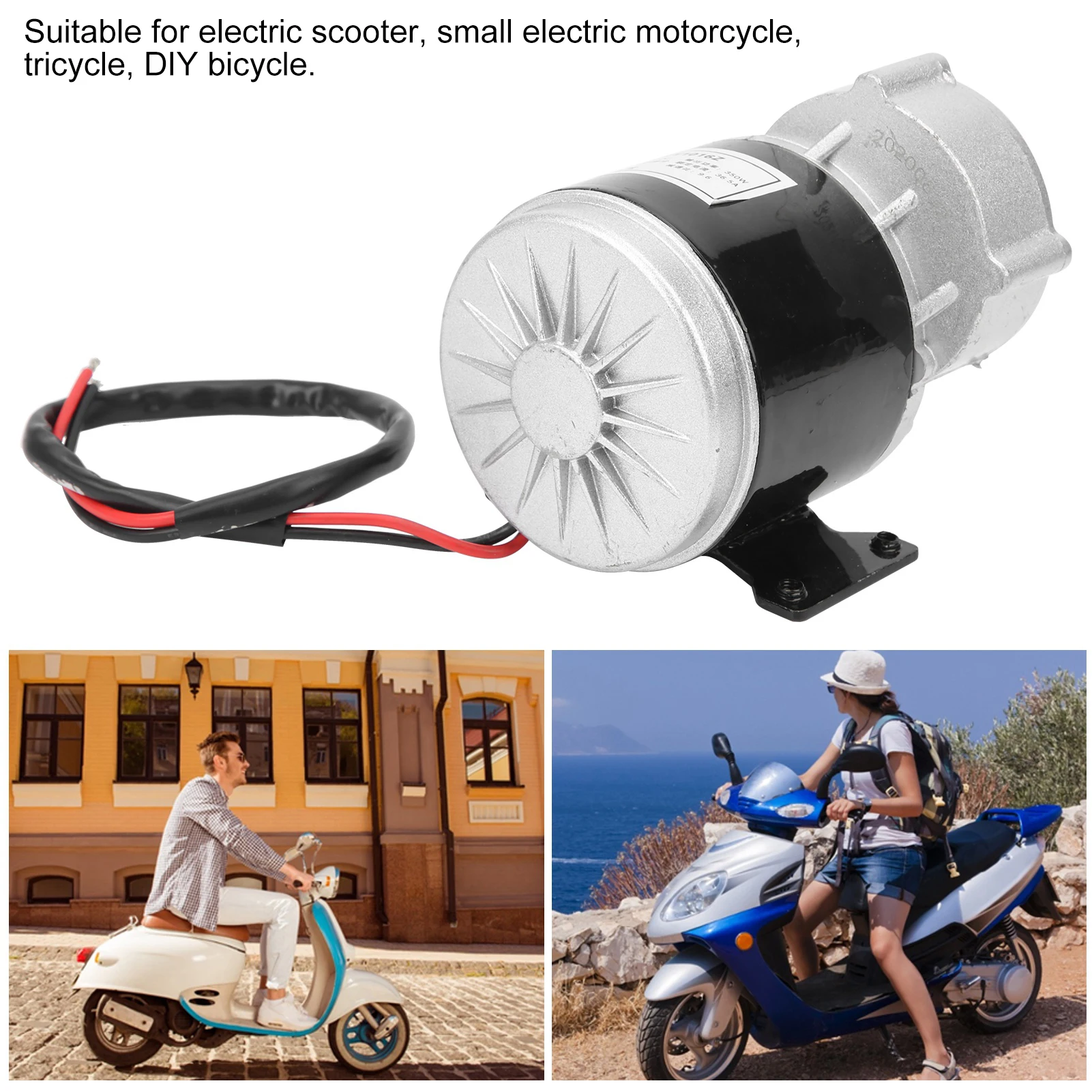 12V Electric Motor, 350W Gear Reduction Motor, DC Motor for E-Scooter, 3000RPM Motor for E-Scooter and Bicycle Kit