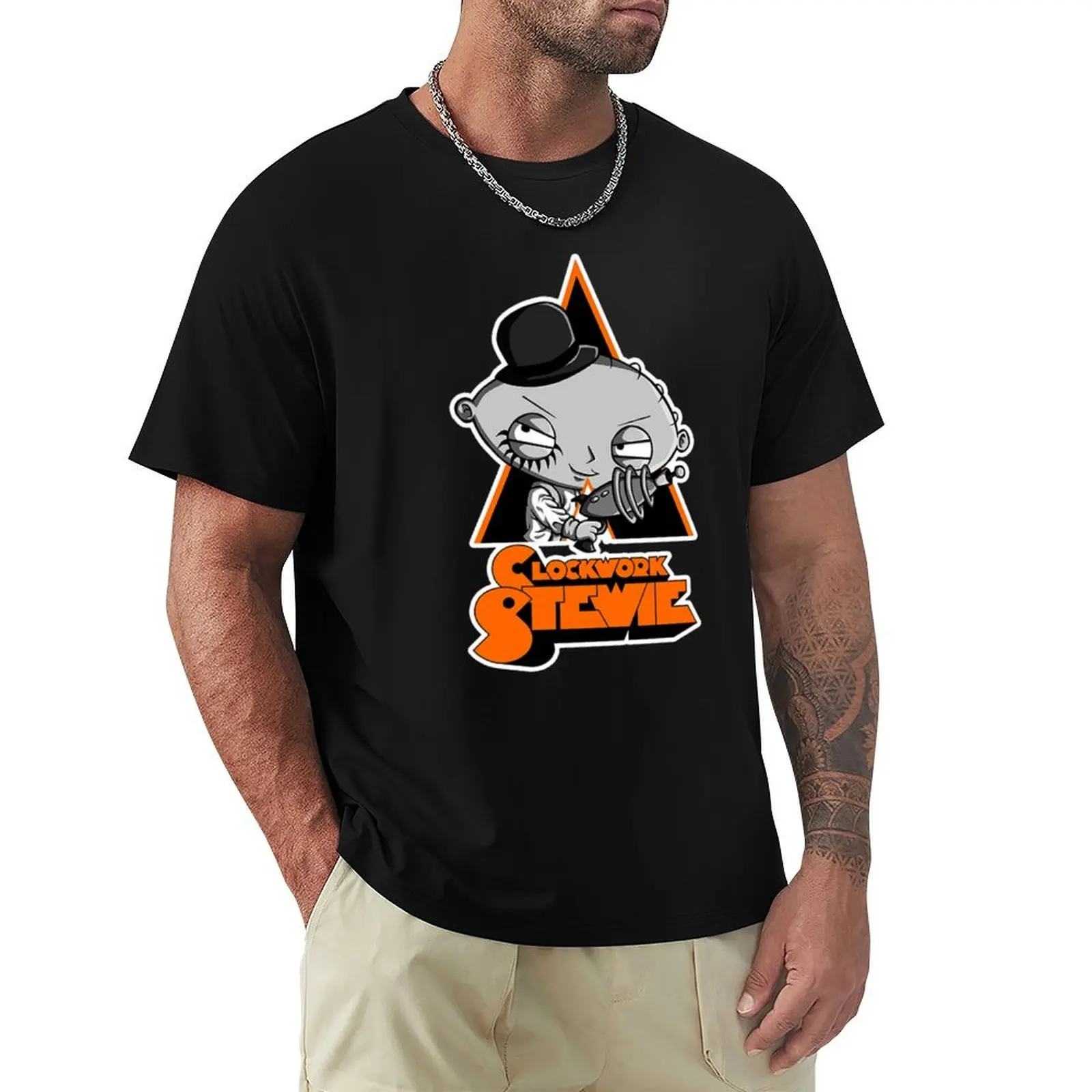 

Clockwork Stewie T-Shirt Stylish Print Short Sleeve Tee
