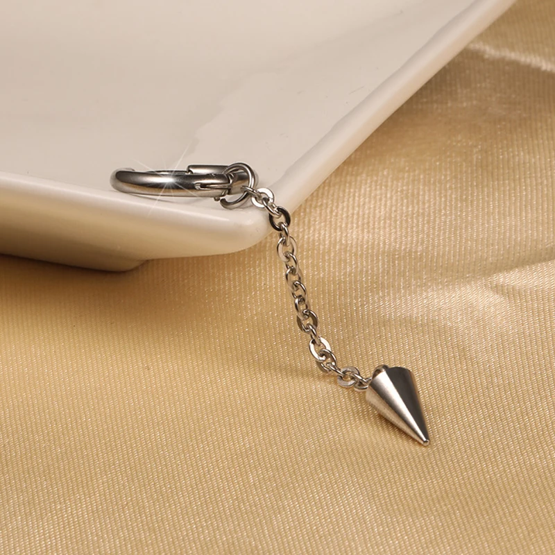 Quaste Kette Ohrringe Herren Trendsetter Ohrstecker Hip Hop Ohrclips Schmuck Zubehör Kreative Persönlichkeit Edelstahl Ohrringe – Detail 3